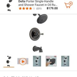 New Delta Porter Single-Handle 3-Spray Tub and Shower Faucet in Oil Rubbed Bronze (Valve Included).I Have Others Avail. Look At My Profile!