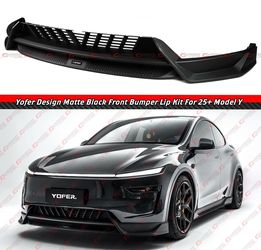 25-26 Tesla Model Y Juniper Matte Black Front Bumper Lip