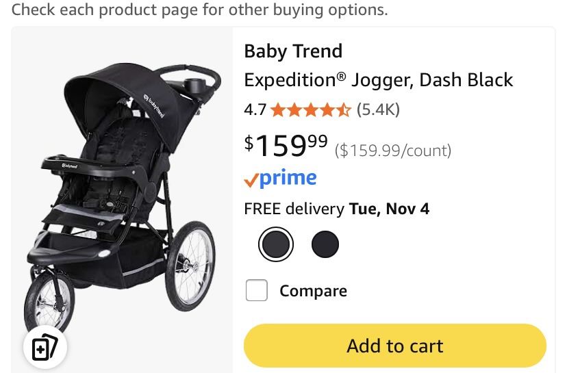 Jogging baby stroller
