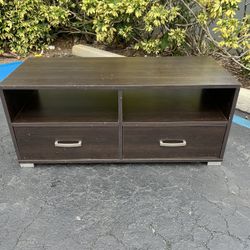 Dark Brown Tv Stand Television Table Media Center Console Cabinet Drawer 