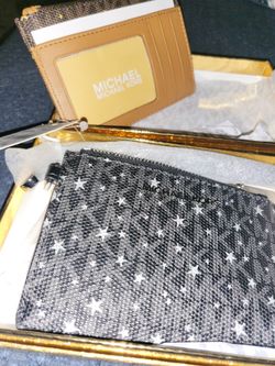Michael Kors Card Holder and Zip Pouch Set