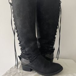Knee High Faux Leather Boots 