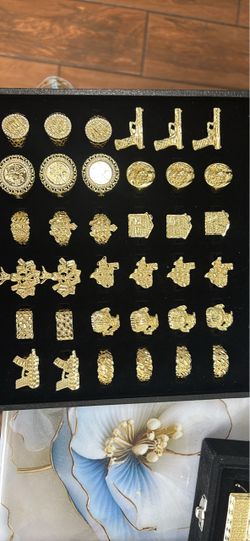 14k gold plated Rings and chains