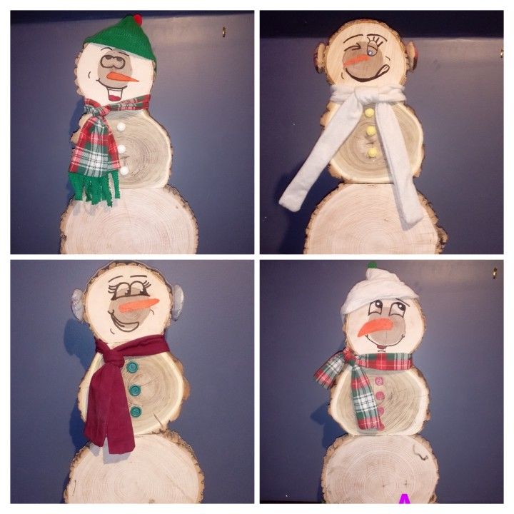 Handmade Live Edge Snowmen
