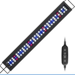 NICREW C10 Plants Freshwater LED Aquarium Light, Full Spectrum Fish Tank Light with LCD Timer, Color Temperature Adjustable, 48-60 in, 32 Watts 
