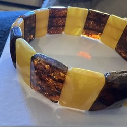 Natural  Amber Stratchi Bracelet 