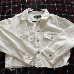 White Womens Denim Jacket 