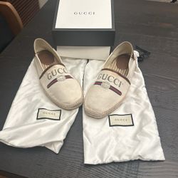 GUCCI, Web Accent Canvas Espadrilles
