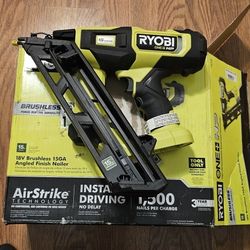 RYOBI ONE+ HP 18V Brushless Cordless 15-Gauge 34 Angled Finish Nailer Tool Only (PBL375)
