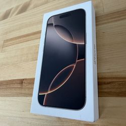 Like New in Box Unlocked iPhone 16 Pro 128GB Desert Titanium. 