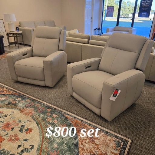 Wren Zero Gravity Power Leather Recliner with Power Headrest