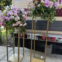 Two Stands With Three Flower bouquet