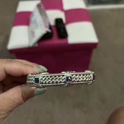 Judith Ripka Sterling Silver Amethyst Bracelet 