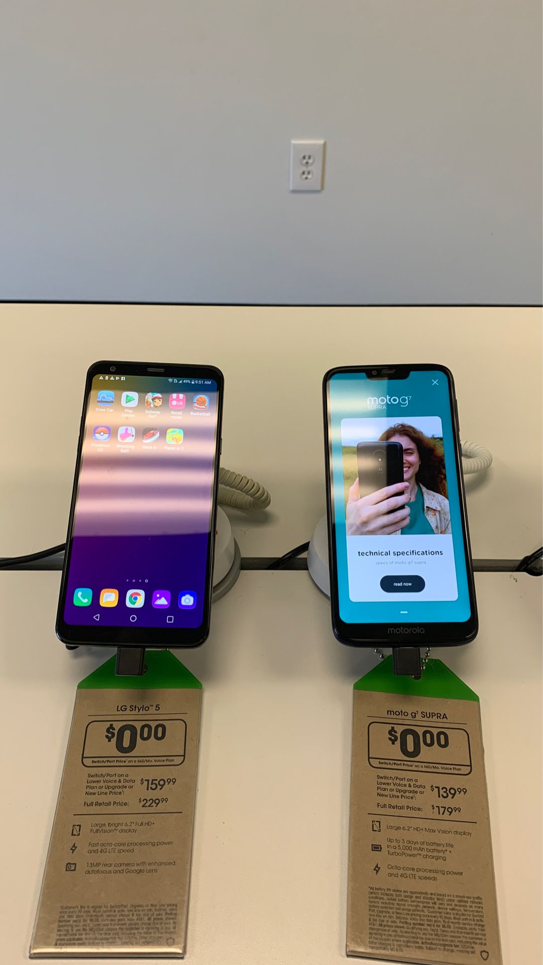 LG Stylo 5 and Moto g7 Supra both FREE when you switch!!