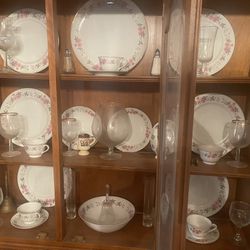 Norleans China Trellis  And vintage cabinet