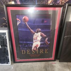 Jordan "DESIRE" Lithograph Framed