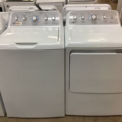 GE 4.6 cu.ft. Top Load Washer And Electric 7.2 cu.ft. Dryer Used Set 