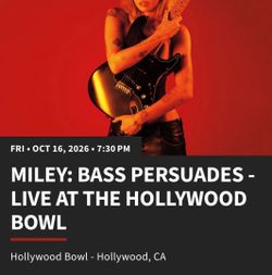 Miley Cyrus Bass Persuades Concert 4 Tickets Oct 16, 2026