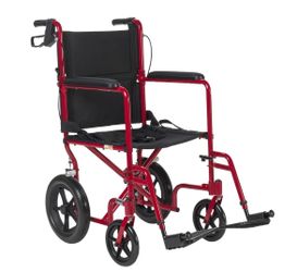 Drive medical transport wheelchair leg rest hand brake new wheel chair