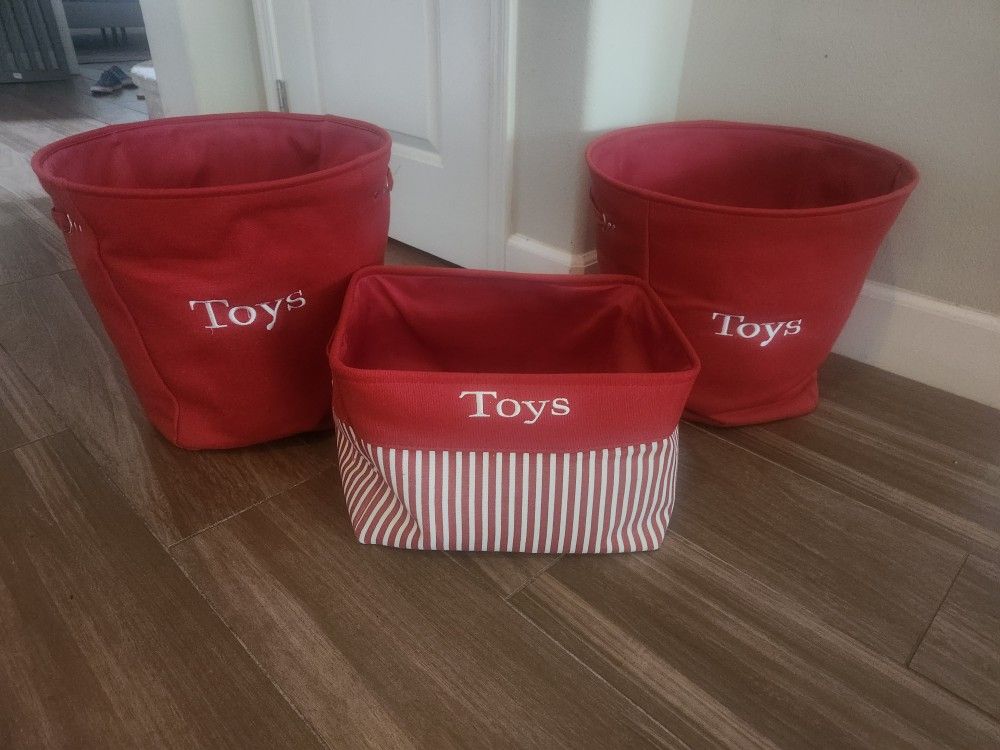 SET OF 3 TOY BASKET