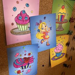 Cupcake Decor And Coloring Pages 