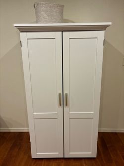 White Double Door Sewing Cabinet
