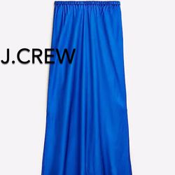 (NEW) (1 AVAILABLE) WOMEN’S J.CREW COLLECTION ROYAL SIDE-SLIT PULL-ON SKIRT IN LUSTER CREPE - SIZE: MEDIUM (MSRP: $168) 