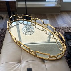 Large Gold Mirrored Tray