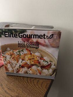 Elite Gourmet 6-Cup Rice Cooker Food Steamer