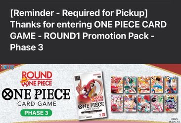 Round 1 One Piece trading cards 10 pack