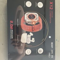 Smart watch and earbuds X12 Unique combination 2.02 watch ultra