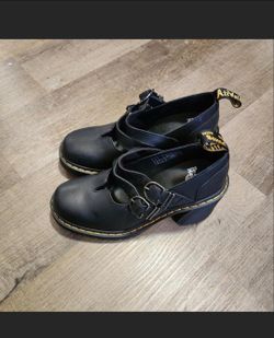 Dr. Martens  Eviee Sandel Leather Heel Mary Janes
