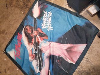 Ted Nugent Weekend Warriors Album Art Flag Banner