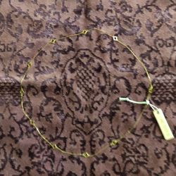 Beautiful Women's 14K Solid Gold Clover Necklace, 16 Inches 