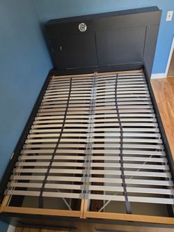 IKEA MALM queen bed frame in black