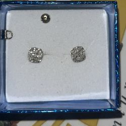 - Diamond Studs + Gold Chain + Pendant - 