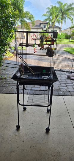 2 bird cages (no birds)