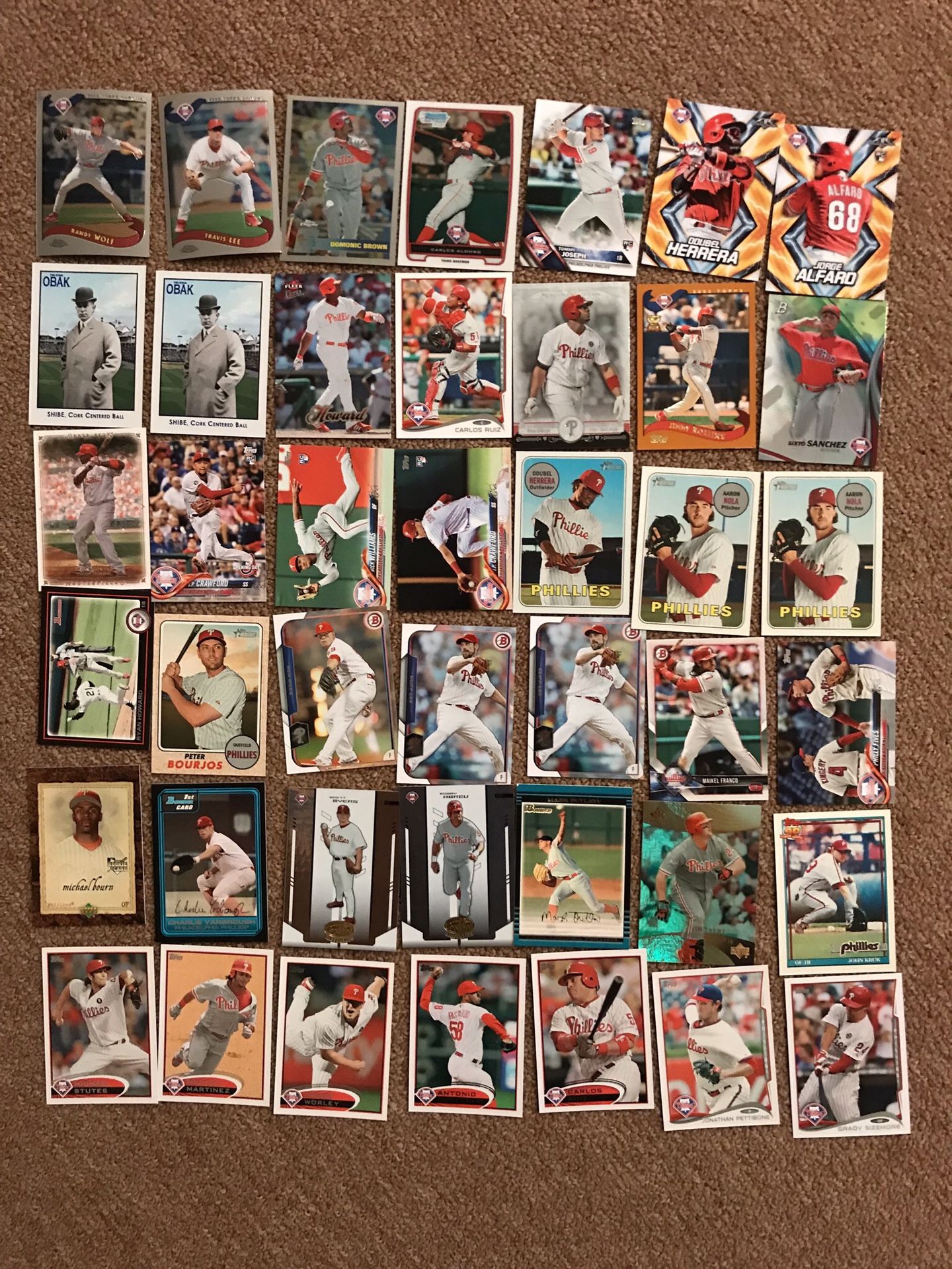 91 Philadelphia Phillies baseball cards Nola Schmidt Howard thome
