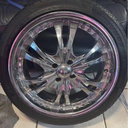 4 rims and tires, 4 lug pattern