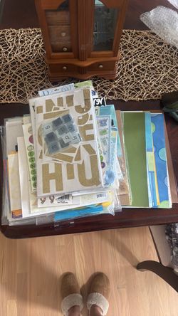 Scrapbooking paper and letters