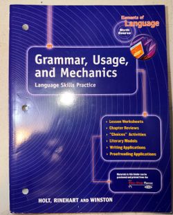 Elements of Language Grammar Usage and Mechanics Sixth Course