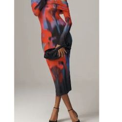 NEW - Praya Off-The-Shoulder Mesh Maxi Dress - Large - Price Negotiable 