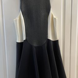 NWT Cameo Black and White (Cream) Sleeveless Dress - Size Large (See Description)