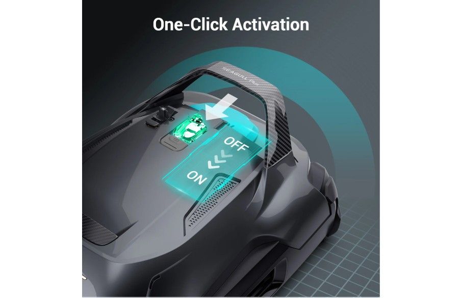 AIPER Seagull Plus Cordless Pool Vacuum, Robotic Pool Cleaner Lasts 110 Min, Stronger Power Suction