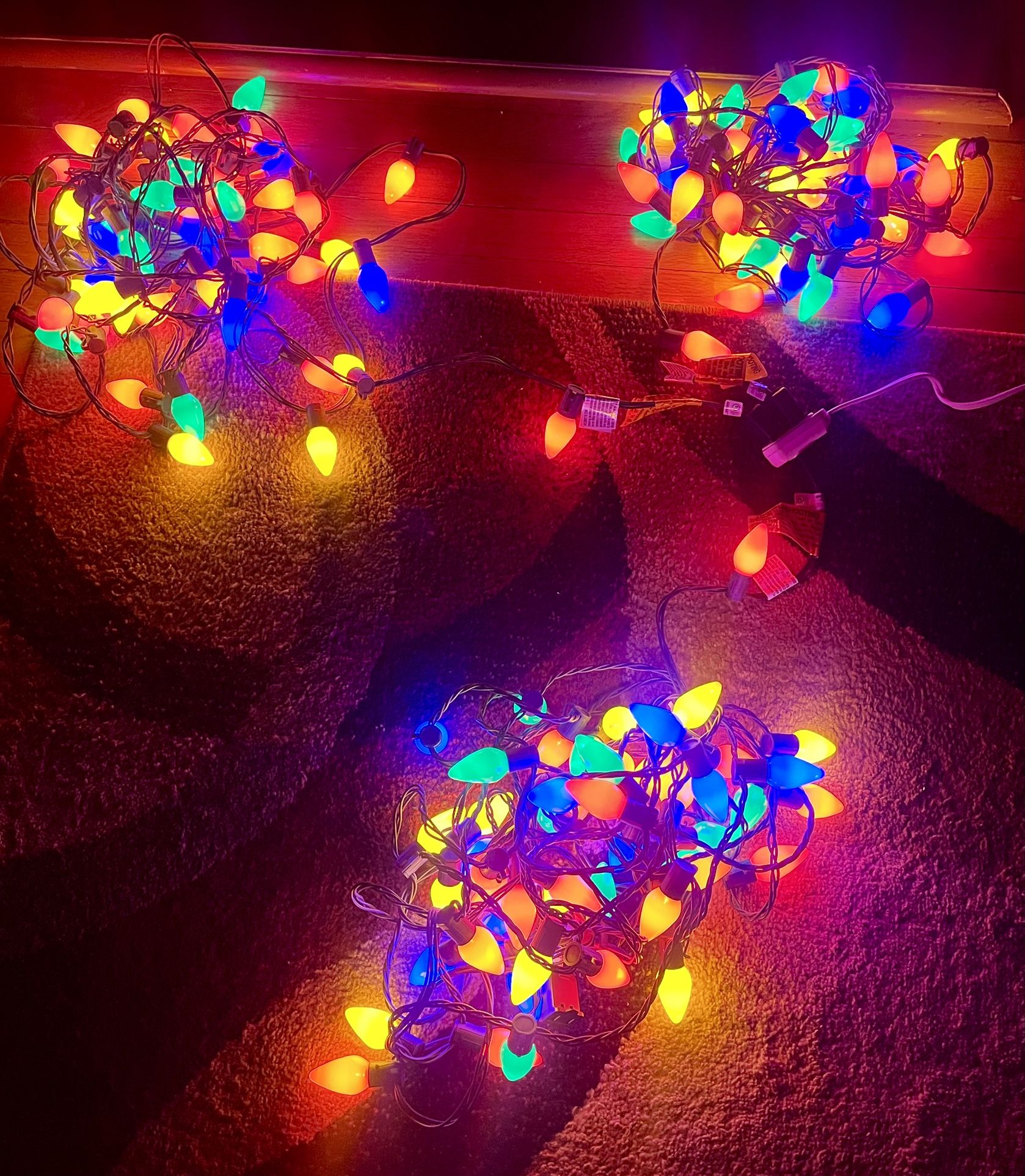 Christmas LED C9 Multicolored 50 Count String Lights 32 Feet Long ($20 each set)