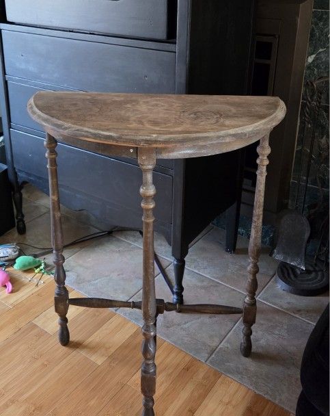 Antique Half Moon Table