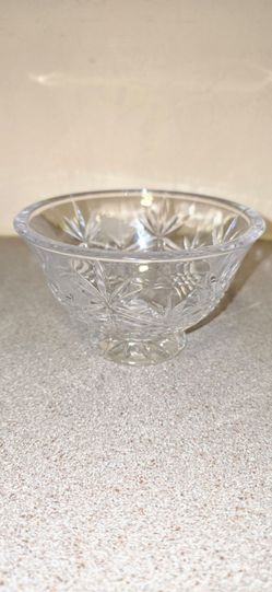 ESTATE SALE Cut Glass Footed Bowl / Decorative Candy Dish