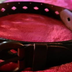 Unisex leather medium belt