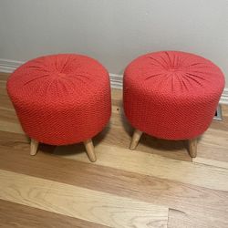 Two Orange Stools