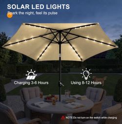 Patio Umbrella with Solar LED lights